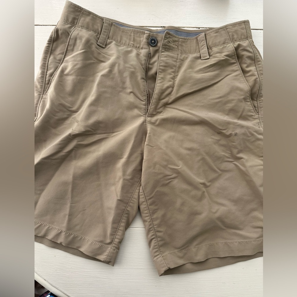 Under Armour Tan Flat Front Shorts